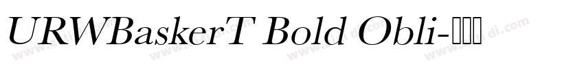 URWBaskerT Bold Obli字体转换